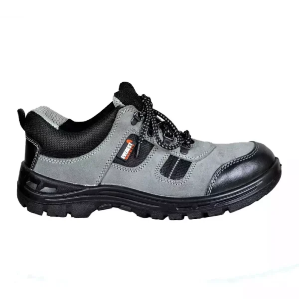 Everest Steel Toe Low Ankle Grey Grain Leather Safety Shoes |