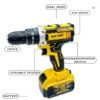 20V Cordless Drill Machine with Impact Lightweight Drill Machines Built-in LED Battery Drill Machine Magnetic Drill (10 mm Chuck Size)