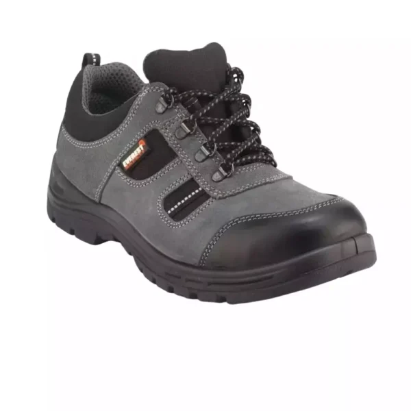 Everest Steel Toe Low Ankle Grey Grain Leather Safety Shoes |