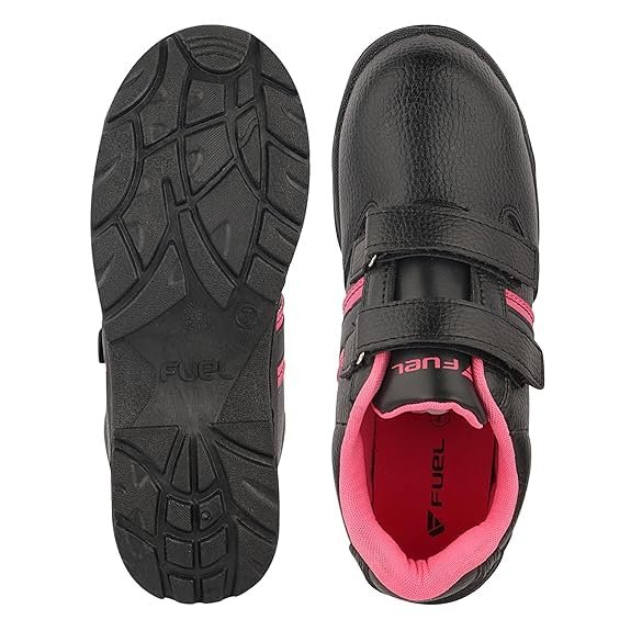 79 Fuel Riga Leather Industrial Safety Shoes for Women, PVC Single Density Sole, 100J Steel Toe Work Boots, Anti-Slip & Durable Heavy Engineering Footwear for Warehouse & Site Work |