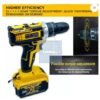 79 20V Cordless Drill Machine with Impact Lightweight Drill Machines Built-in LED Battery Drill Machine Magnetic Drill (10 mm Chuck Size)
