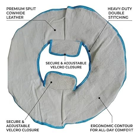 Leather Shoulder Safety Pad for Industrial & Construction Use – Heavy-Duty Protective Shoulder Pad, Load Carrying Comfort Cushion – Pack of 5
