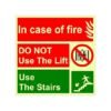 SIGN50-M-1-2x Incase of Fire Do Not Use Lift Sign Board