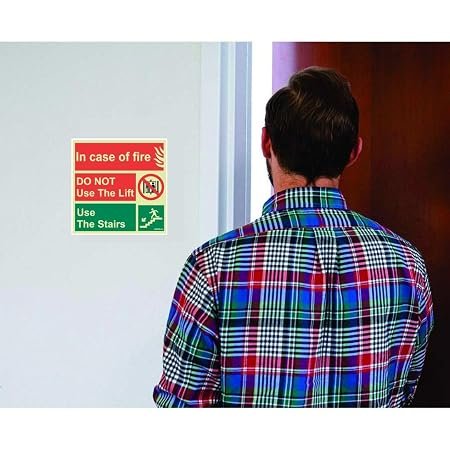 SIGN50-M-1-2x Incase of Fire Do Not Use Lift Sign Board