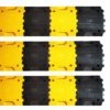 Speed Breaker 50 MM Height Easy To Install with Our Manual Speed Breaker Ideal choice for Road Safety- 12 Pieces (6 pcs Black and 6 pcs Yellow) Pack Of 3 Meter