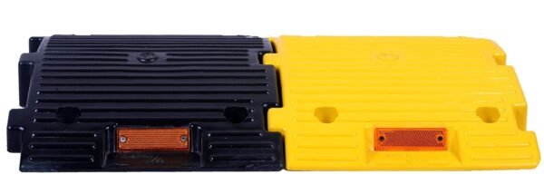Speed Breaker 50 MM Height Easy To Install with Our Manual Speed Breaker Ideal choice for Road Safety- 12 Pieces (6 pcs Black and 6 pcs Yellow) Pack Of 3 Meter