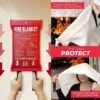 Fire Blanket (2m x 2m) for Home, Kitchen & Car | Emergency Fire Safety Blanket for Cooking & Electrical Fires | Reusable Fire Retardant Fiberglass Sheet for Industry, School, Office & Outdoor Use