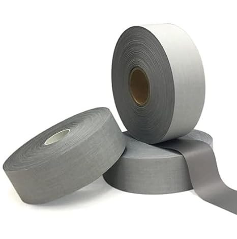 Silver Reflective Fabric, Traffic Warning Tape, Reflective Fashion Wear Cloth, Glass Bead Reflective Material (Non Adhesive)
