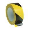 2 inch X 15 meter Pack of 1 Floor Marking Self Adhesive Safety Caution Tape High-Visibility Tape Bright Color PVC Vinyl Tape in Yellow Black Zebra Design