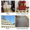 2 inch X 15 meter Pack of 1 Floor Marking Self Adhesive Safety Caution Tape High-Visibility Tape Bright Color PVC Vinyl Tape in Yellow Black Zebra Design
