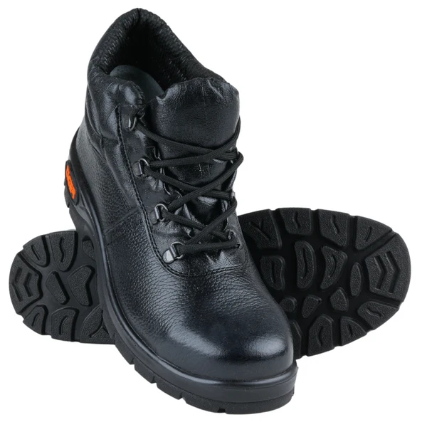 Tiger Leopard S1 EN Certified High Ankle Safety Shoes | Steel Toe PU Sole I Anti-Slip Industrial Work Boot