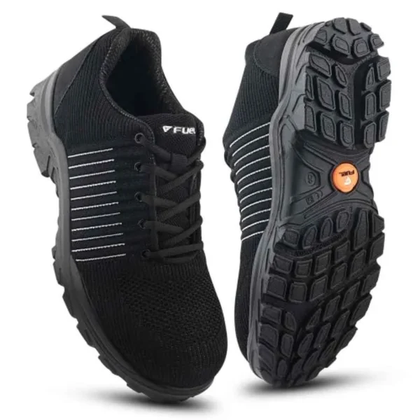 Fuel Aqua Fabric Steel Toe Black Safety Shoes with PU Single Density Sole |