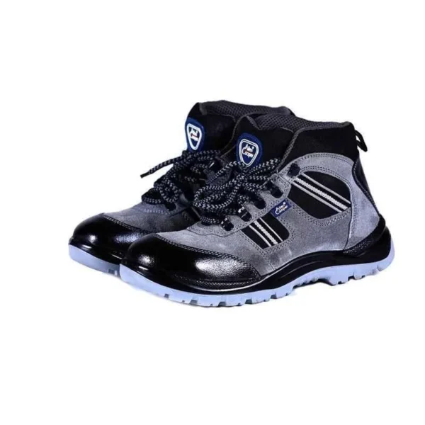 2 Allen Cooper AC 1157 Leather Antistatic Steel Toe Grey & Black Work Safety Shoes |