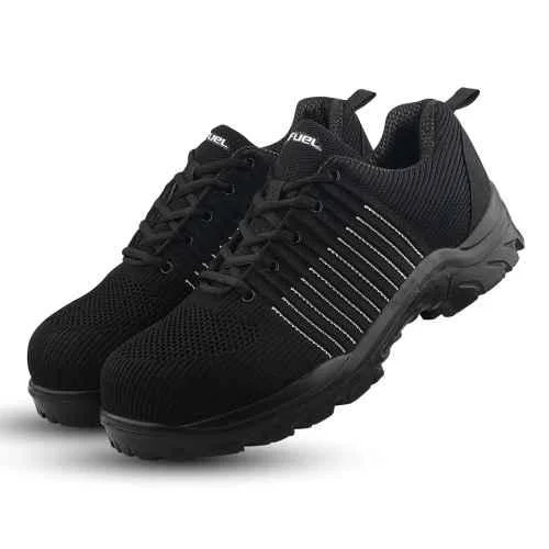 Fuel Aqua Fabric Steel Toe Black Safety Shoes with PU Single Density Sole |