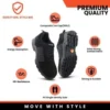 Fuel Aqua Fabric Steel Toe Black Safety Shoes with PU Single Density Sole |