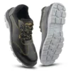 Fuel Mortar Grain Leather Steel Toe Black Safety Shoes with PU & PVC Double Density Sole |