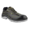Fuel Mortar Grain Leather Steel Toe Black Safety Shoes with PU & PVC Double Density Sole |