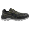 Fuel Mortar Grain Leather Steel Toe Black Safety Shoes with PU & PVC Double Density Sole |