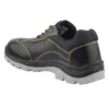 Fuel Mortar Grain Leather Steel Toe Black Safety Shoes with PU & PVC Double Density Sole |