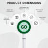 Robustt Dual-Sided STOP/GO handheld Sign - High Visibility LED, Battery Operated, Portable, and Lightweight Stop Sign for Traffic Management |