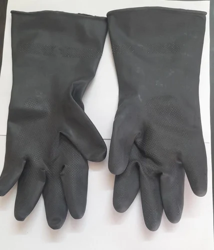 150GSM Black Rubber Hand Gloves |