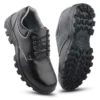 Fuel Leon R Grain Leather Steel Toe Black Safety Shoes with Rubber Sole |