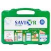 SAVIOR First Aid Kit (with all the items inside) Green Box- 63 Pieces, Model : AKMA I
