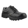 Fuel Leon R Grain Leather Steel Toe Black Safety Shoes with Rubber Sole |
