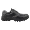 7 Fuel Leon R Grain Leather Steel Toe Black Safety Shoes with Rubber Sole |