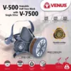 HALF FACE MASK VENUS V-500 + SINGLE FILTER V-7500 ISI |