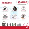 HALF FACE MASK VENUS V-500 + SINGLE FILTER V-7500 ISI |