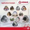 HALF FACE MASK VENUS V-500 + SINGLE FILTER V-7500 ISI |