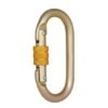 Steel Carabiner Hook Gate Opening: 18 mm, Tensile Strength: 25 Kn - Golden (PN 112)' (Alloy Steel, Steel Screw Locking Karabiner) |
