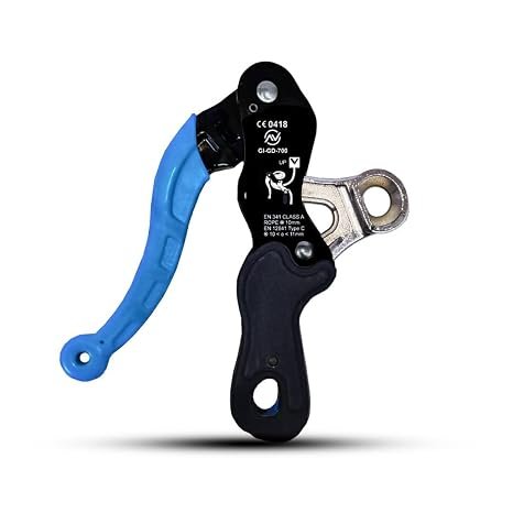Grip Descender Advanced Climbing Gear for Safe Vertical Descents with Steel Quarter Turn Locking Karabiner | Durable, Lightweight | Ideal for Climbing, Caving & Rescue Mission |