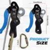Grip Descender Advanced Climbing Gear for Safe Vertical Descents with Steel Quarter Turn Locking Karabiner | Durable, Lightweight | Ideal for Climbing, Caving & Rescue Mission |